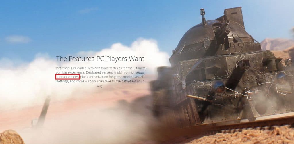 [News] EA ยืนยัน! จะไม่มีการจำกัดเฟรมเรท Battlefield 1 บน PC !!