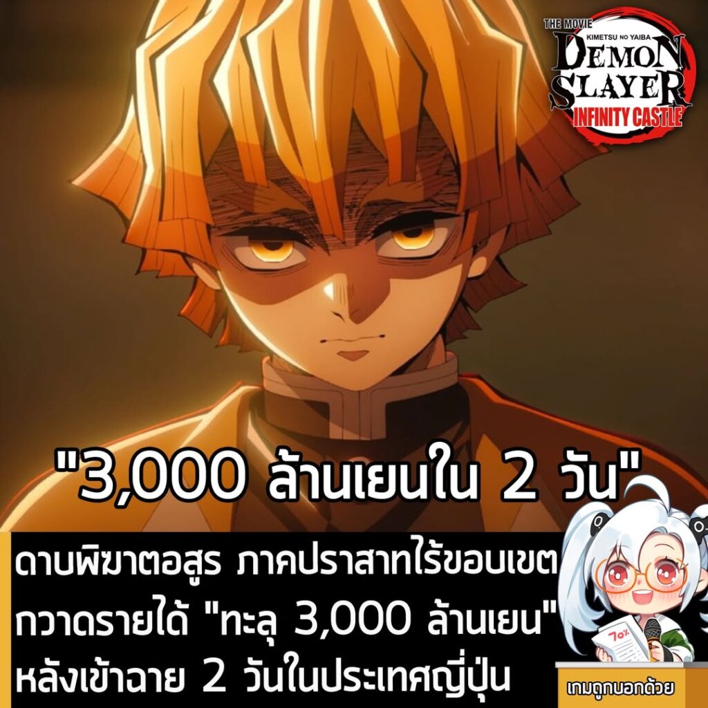[News] ดาบพิฆาตอสูร ภาคปราสาทไร้ขอบเขต กวาดรายได้ในญี่ปุ่นทะลุ 3,000 ล้านเยน ใน 2 วันแรก