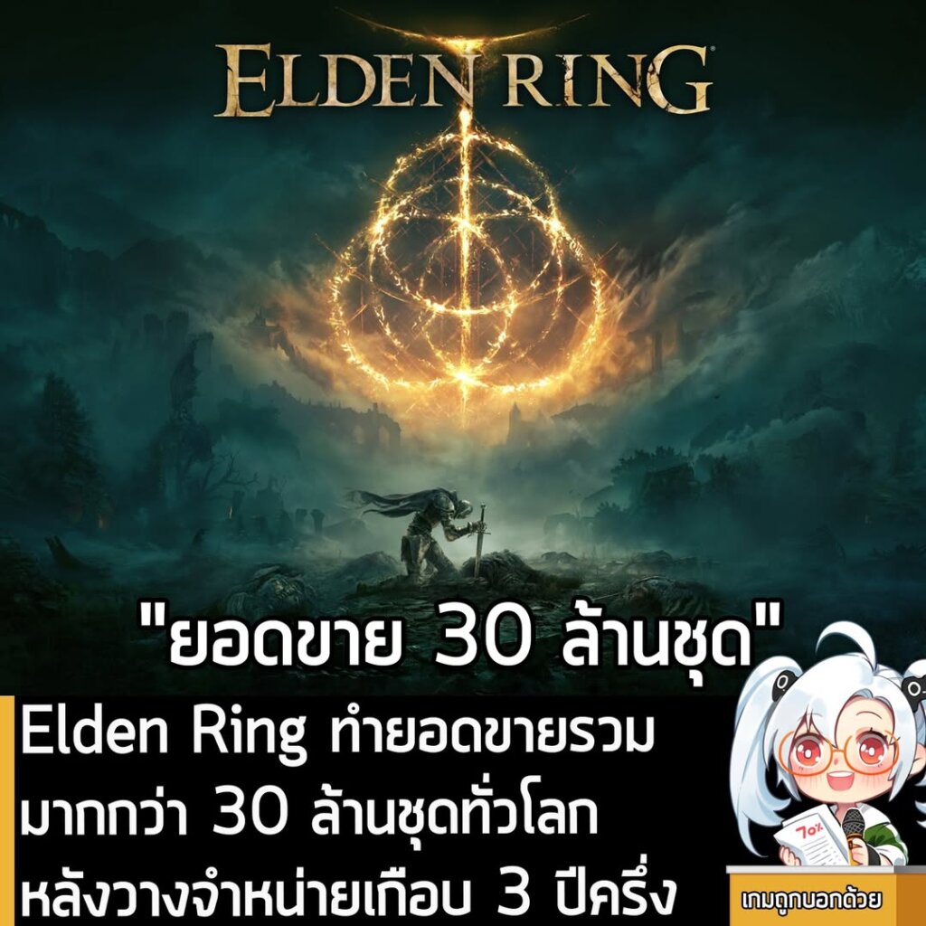 Elden Ring ทำยอดขายรวมมากกว่า 30 ล้านชุดทั่วโลก หลังวางจำหน่ายเกือบ 3 ปีครึ่ง