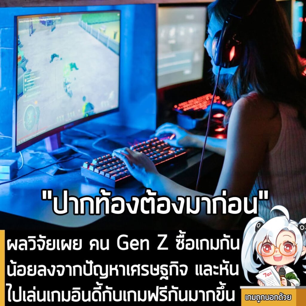 ผลวิจัยเผย คน Gen Z ซื้อเกมกันน้อยลงจากปัญหาเศรษฐกิจ และหันไปเล่นเกมอินดี้กับเกมฟรีกันมากขึ้น