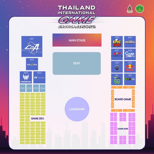 ผังบูธงาน TIGS 2025 ออกละจ้า