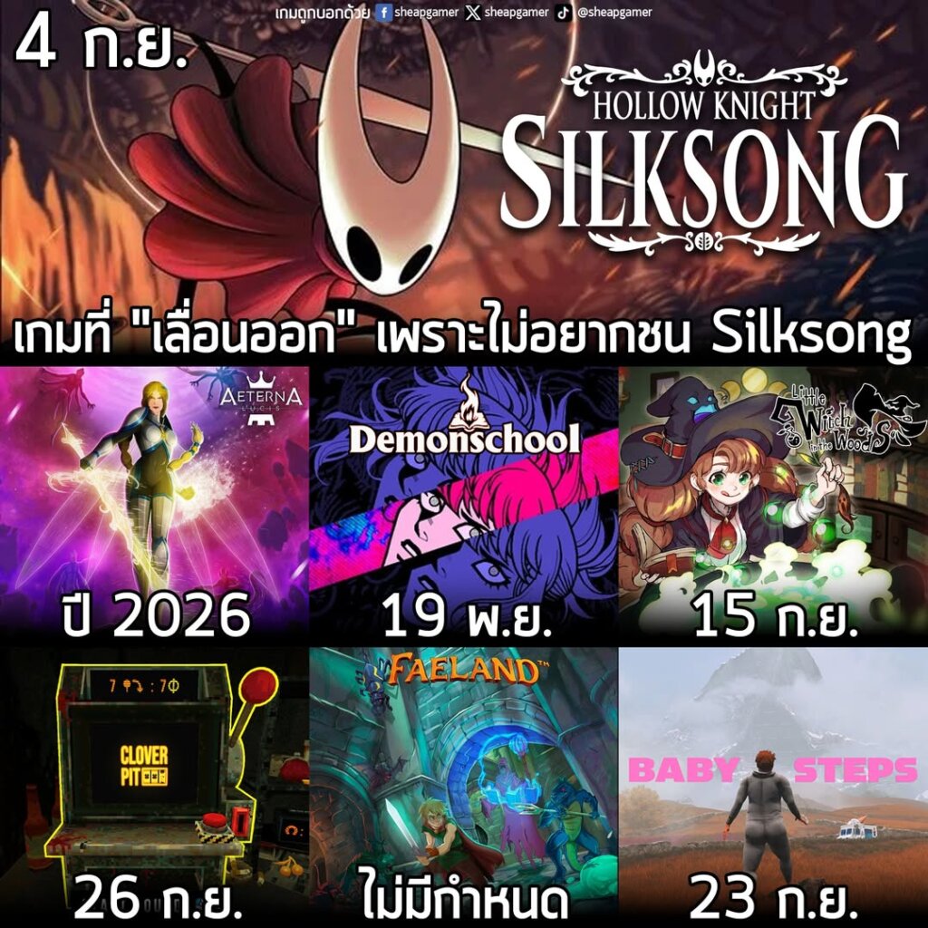 เกมที่ "เลื่อนออก" เพราะไม่อยากชน Silksong