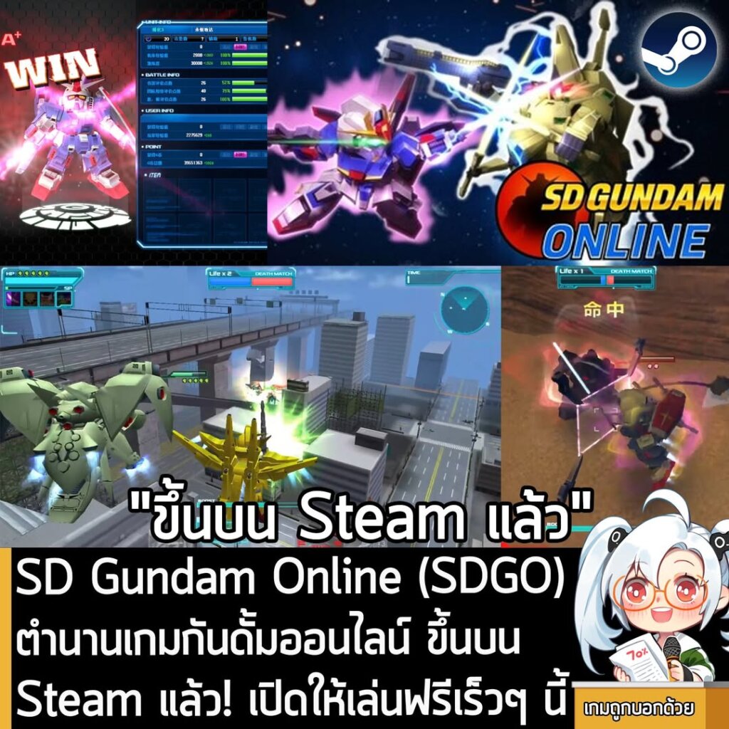 SD Gundam Online (SDGO) ตำนานเกมกันดั้มออนไลน์ ขึ้นบน Steam แล้ว! เปิดให้เล่นฟรีเร็วๆ นี้