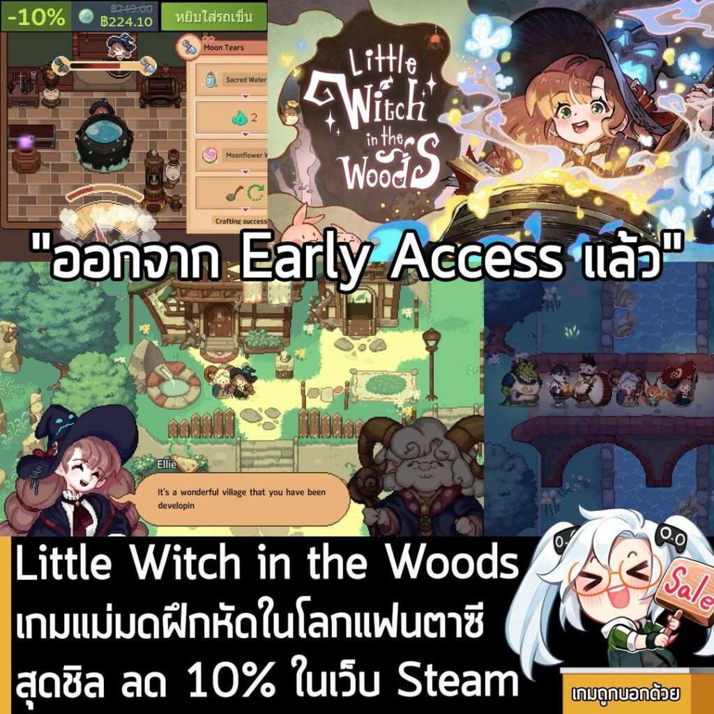 Little Witch in the Woods กำลังลดราคา 10% ในเว็บ Steam เหลือราคา 224.10 บาท