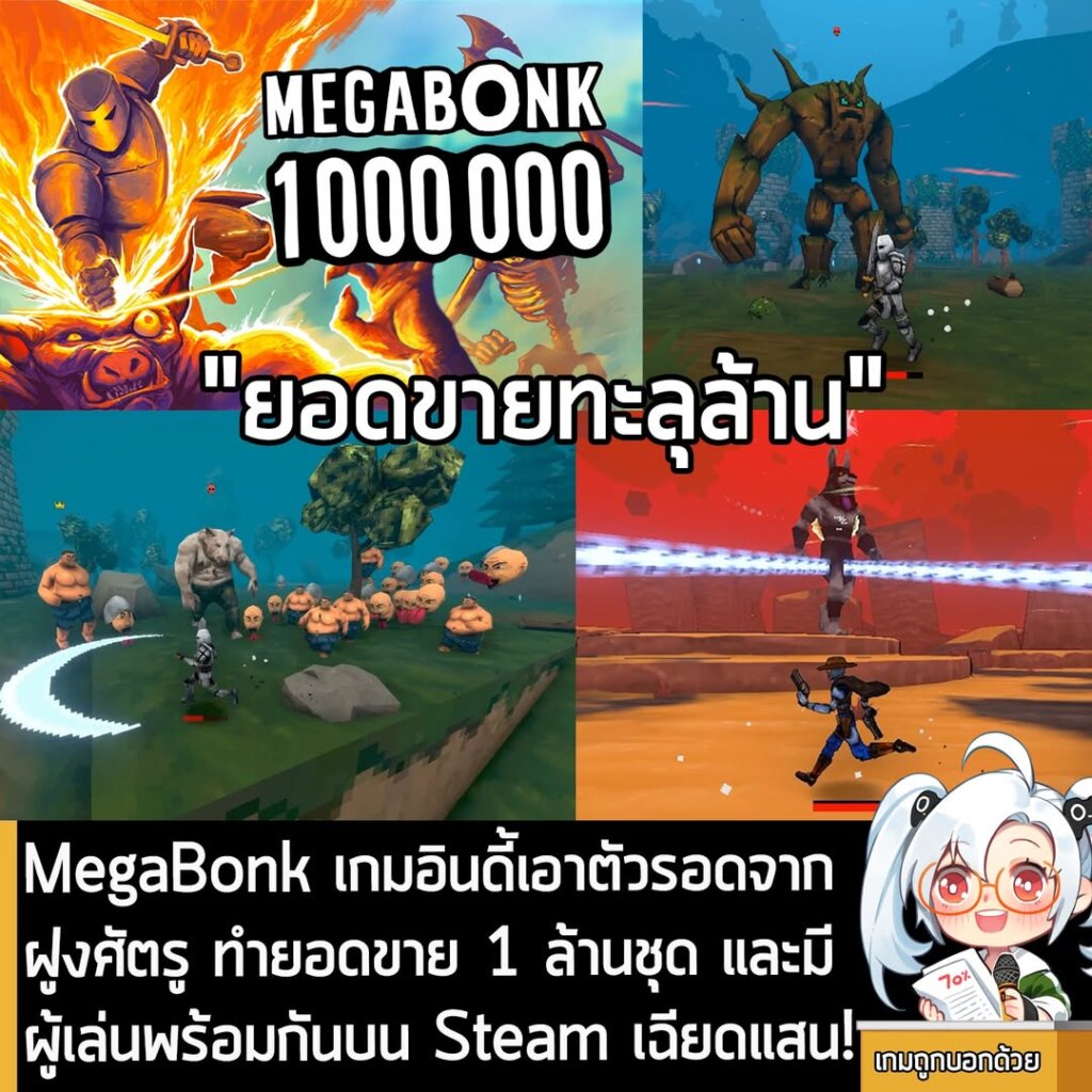 MegaBonk เกมอินดี้เอาตัวรอดจากฝูงศัตรู ทำยอดขาย 1 ล้านชุด และมีผู้เล่นพร้อมกันบน Steam เฉียดแสน!