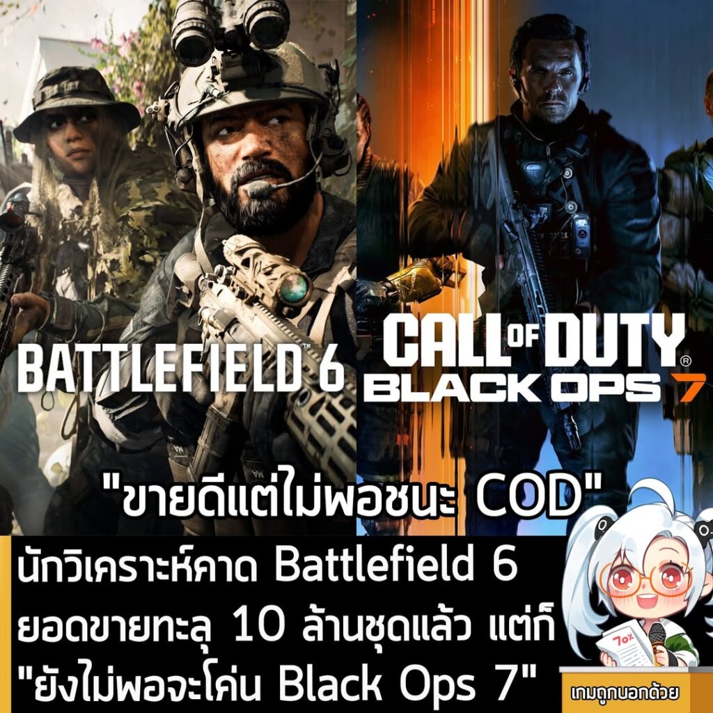 นักวิเคราะห์คาด Battlefield 6 ยอดขายทะลุ 10 ล้านชุดแล้ว แต่ก็ "ยังไม่พอจะโค่น Black Ops 7"