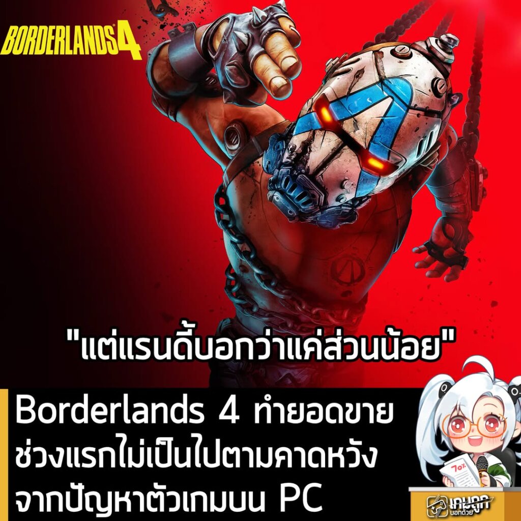 ผลประกอบการ T2 เผย Borderlands 4 ทำยอดขายช่วงแรกไม่เป็นไปตามคาดหวัง จากปัญหาตัวเกมบน PC