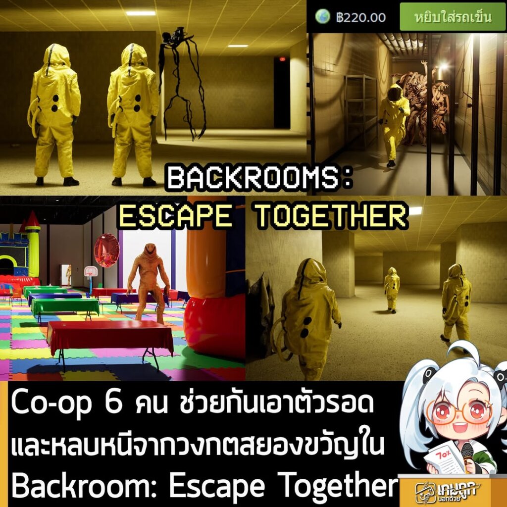 Co-op 6 คน ช่วยกันเอาตัวรอดและหลบหนีจากวงกตสยองขวัญในBackroom: Escape Together