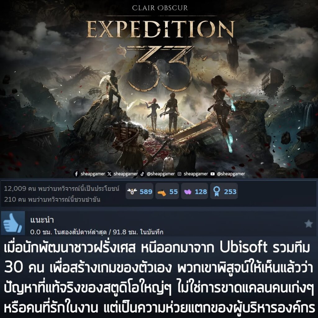 "เมื่อนักพัฒนาชาวฝรั่งเศส หนีออกมาจาก Ubisoft รวมทีม 30 คน เพื่อสร้างเกมของตัวเอง พวกเขาพิสูจน์ให้เห็นแล้วว่า ปัญหาที่แท้จริงของสตูดิโอใหญ่ๆ ไม่ใช่การขาดแคลนคนเก่งๆ หรือคนที่รักในงาน แต่เป็นความห่วยแตกของผู้บริหารองค์กร"
