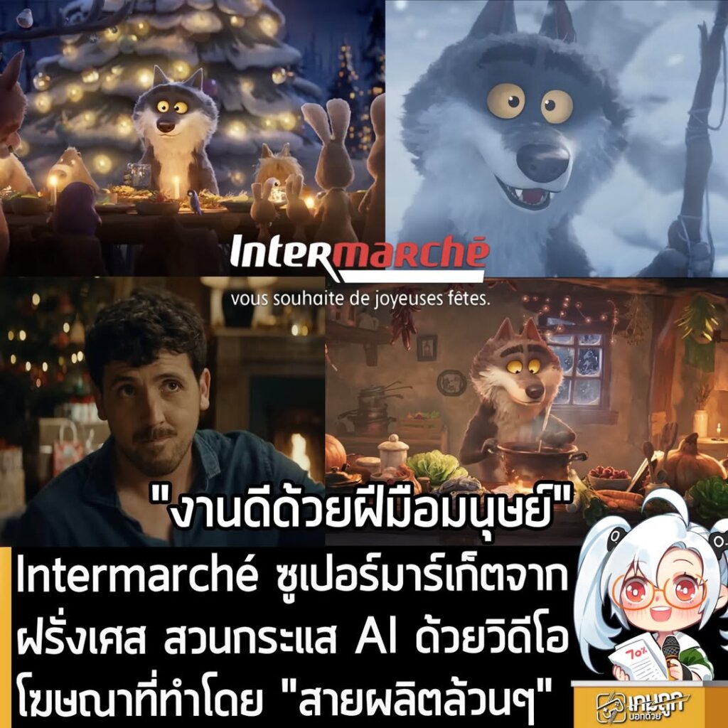Intermarché ซูเปอร์มาร์เก็ตจากฝรั่งเศส สวนกระแส AI ด้วยวิดีโอโฆษณาที่ทำโดย "สายผลิตล้วนๆ"