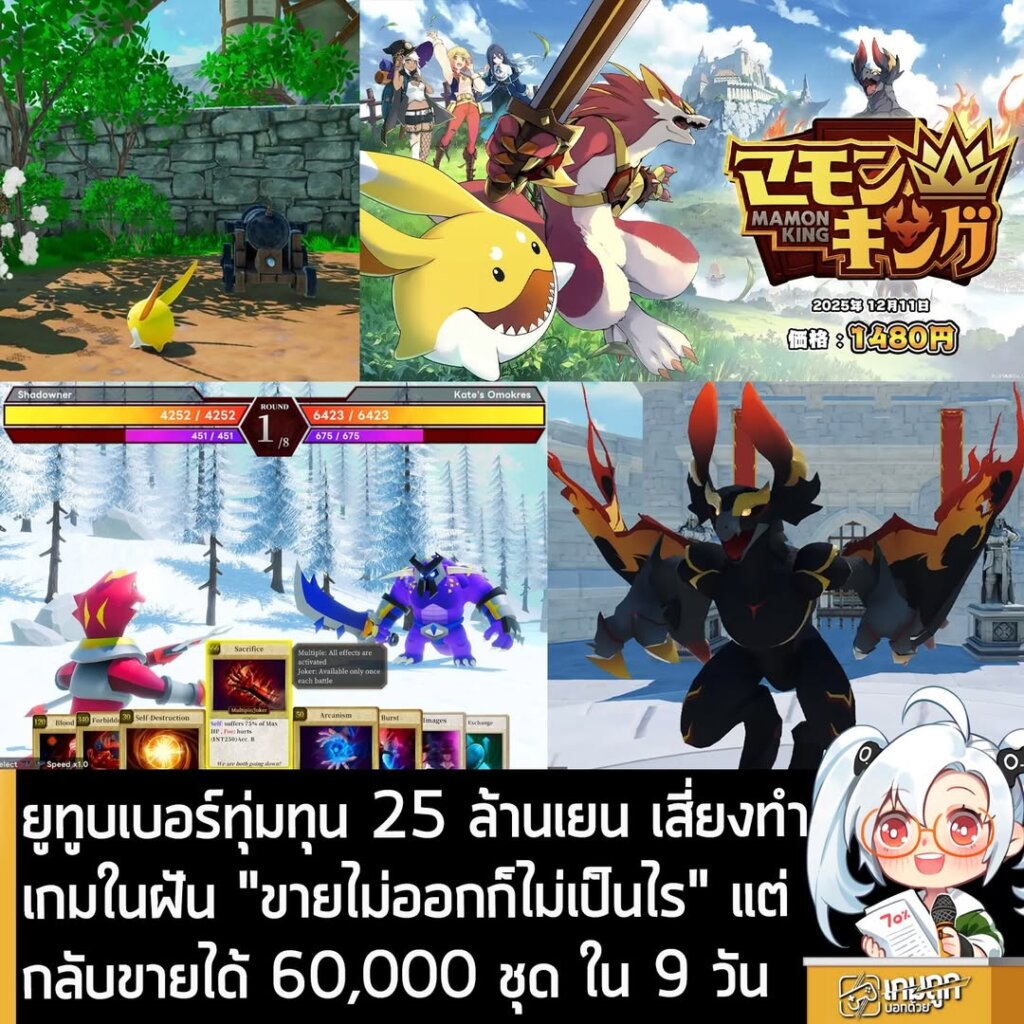 ยูทูบเบอร์ทุ่มทุน 25 ล้านเยน เสี่ยงทำเกมในฝัน "ขายไม่ออกก็ไม่เป็นไร" แต่กลับขายได้ 60,000 ชุด ใน 9 วัน