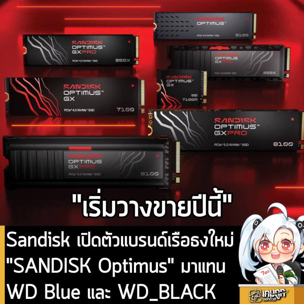 Sandisk เปิดตัวแบรนด์เรือธง SANDISK Optimus ในงาน CES 2026 แทนที่ WD Blue และ WD_BLACK