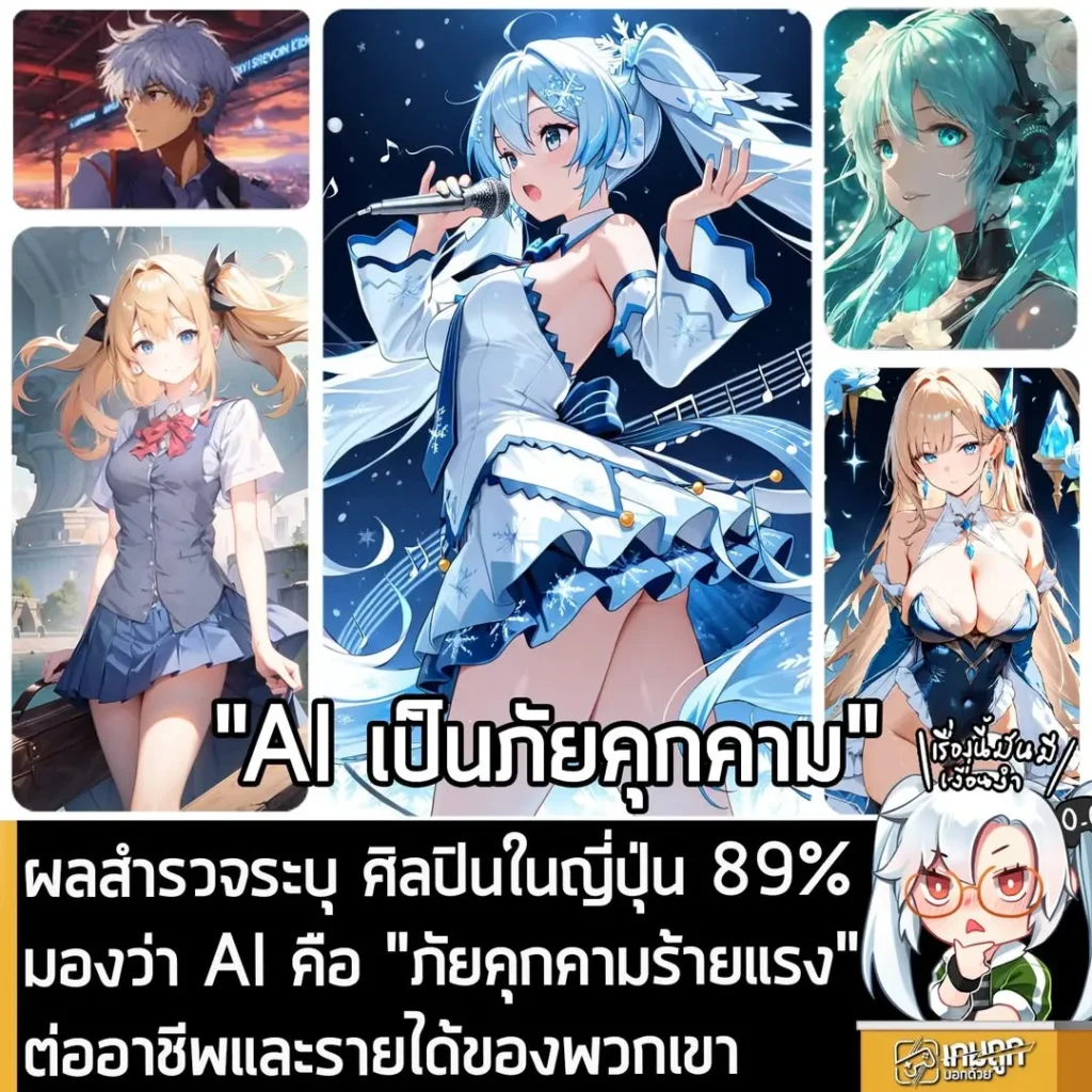 ผลสำรวจระบุ ศิลปินในญี่ปุ่น 89% มองว่า AI คือ "ภัยคุกคามร้ายแรง" ต่ออาชีพและรายได้ของพวกเขา