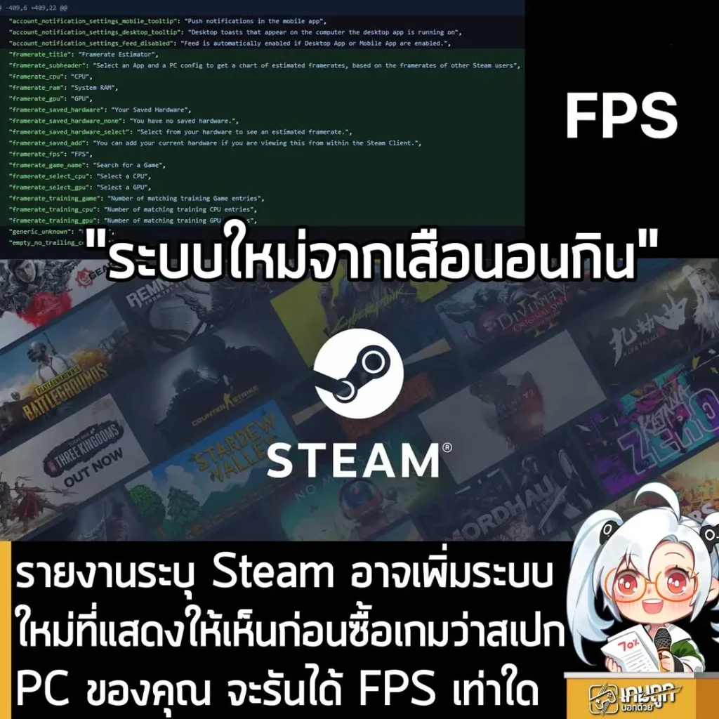 รายงานระบุ Steam อาจเพิ่มระบบใหม่ที่แสดงให้เห็นก่อนซื้อเกมว่าสเปก PC ของคุณ จะรันได้ FPS เท่าใด