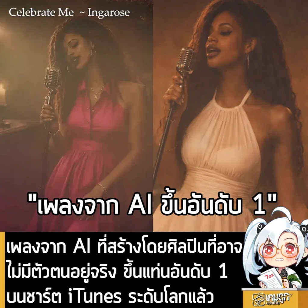 เพลงจาก AI ที่สร้างโดยศิลปินที่อาจไม่มีตัวตนอยู่จริง ขึ้นแท่นอันดับ 1 บนชาร์ต iTunes ระดับโลกแล้ว