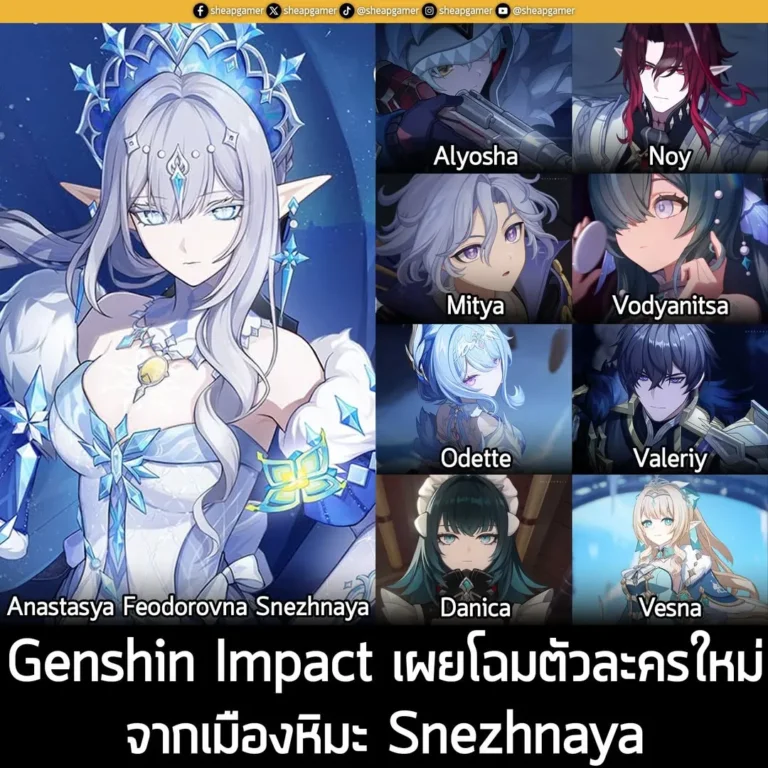 Genshin Impact เผยโฉมตัวละครใหม่จากเมืองหิมะ Snezhnaya