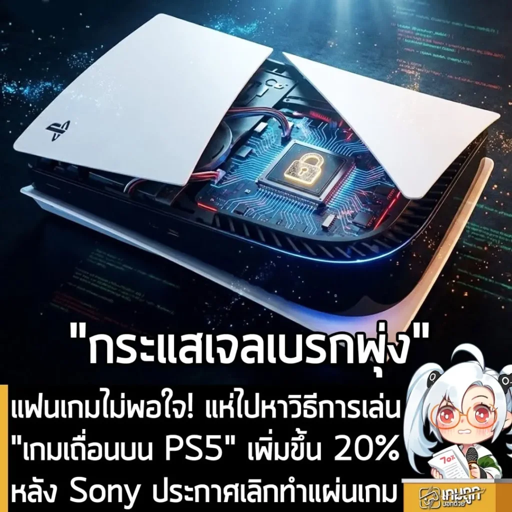 แฟนเกมไม่พอใจ! แห่ไปหาวิธีการเล่น "เกมเถื่อนบน PS5" เพิ่มขึ้น 20% หลัง Sony ประกาศเลิกทำแผ่นเกม
